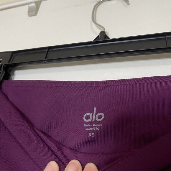 ALO YOGA AIRBRUSH HIGH-WAIST HIGHLIGHT GODDESS PURPLE LEGGING Size XS - Picture 2 of 7